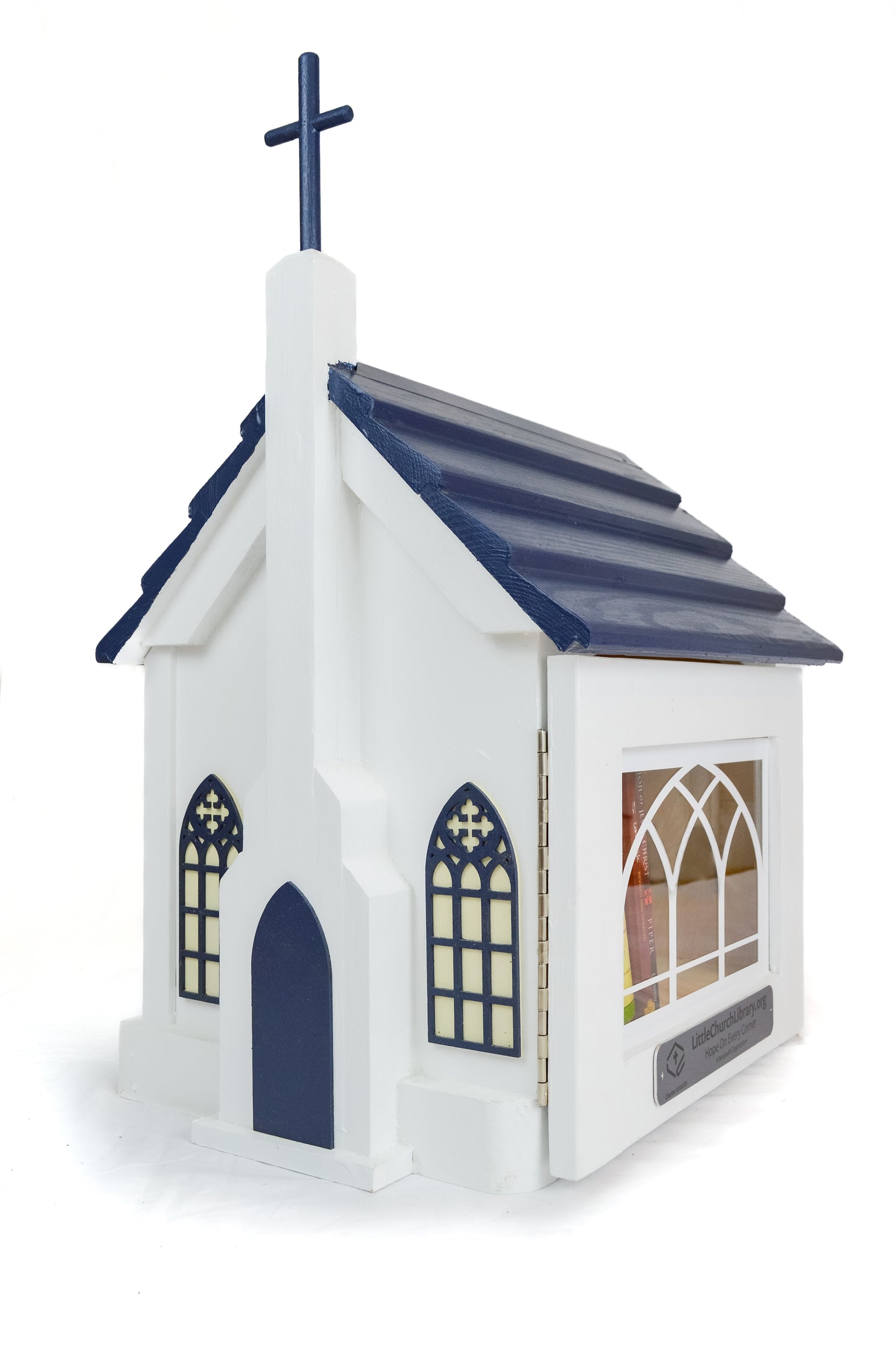 Little Church Library - Blue/White