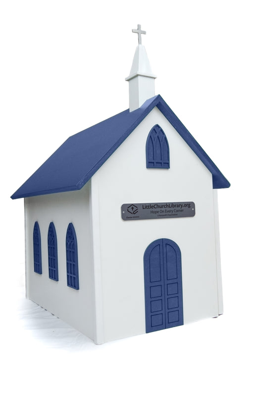 Little Church Library - Blue  (Indoor and Outdoor)