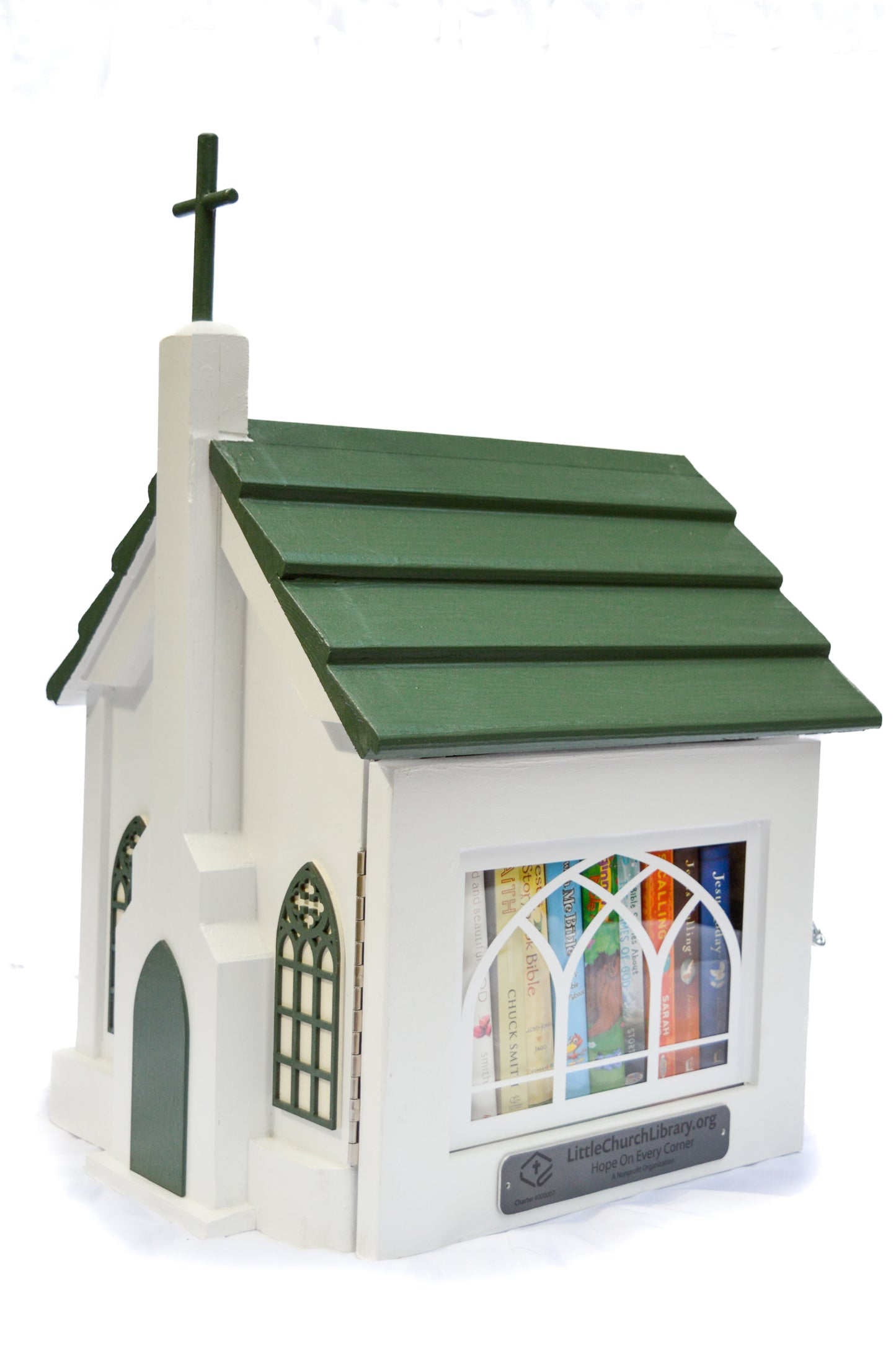 Little Church Library - Green/White